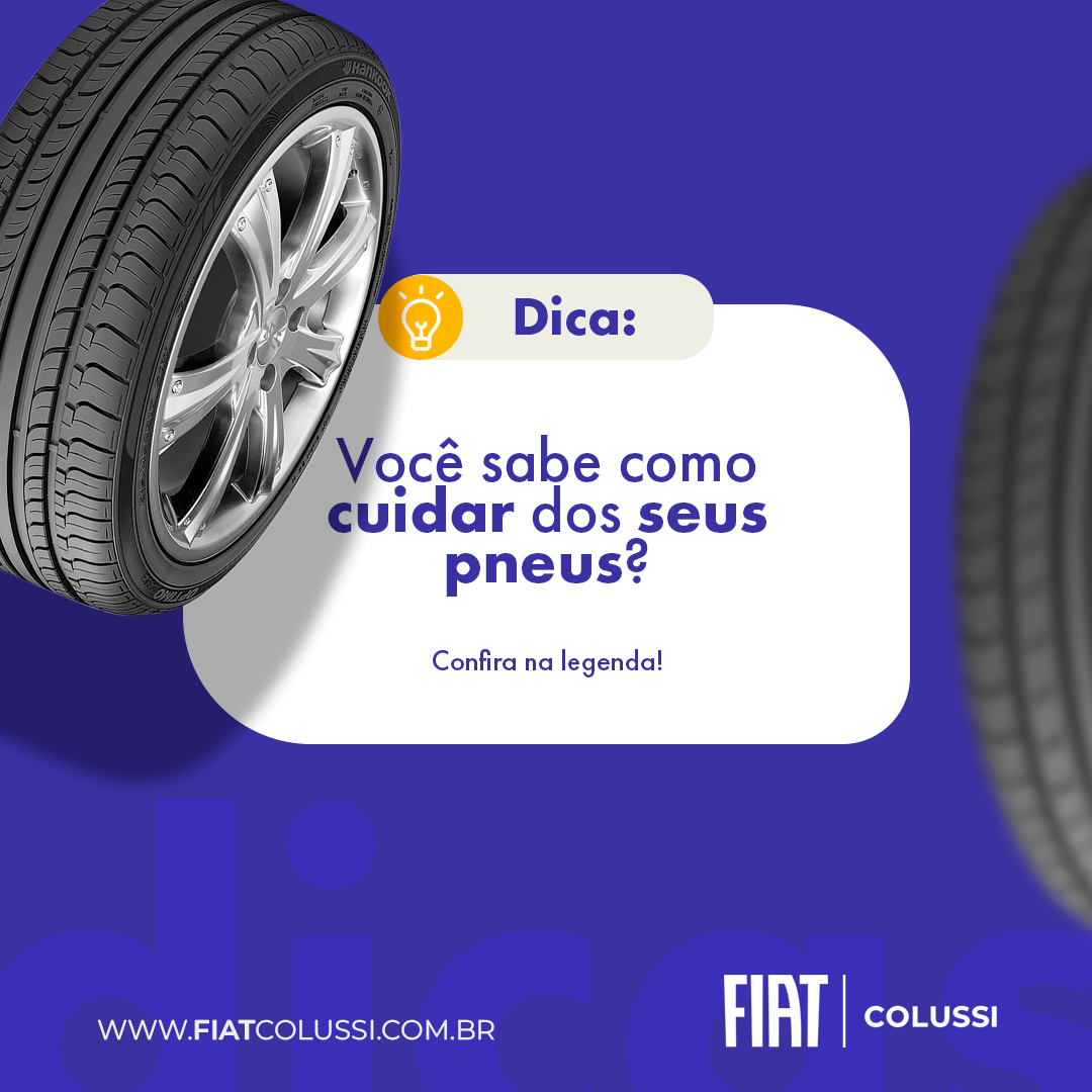 Cuidar dos pneus é fundamental para o desempenho do veículo. Cuidar dos pneus é fundamental para o desempenho do veículo.