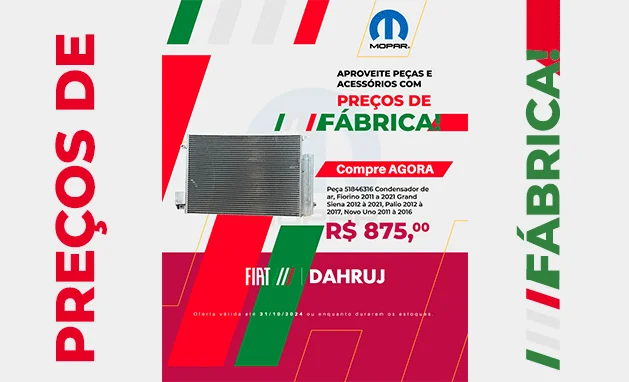 Grand Siena 1.4 Flex 4P - Condensador ar Grand Siena 1.4 Flex 4P - Condensador ar