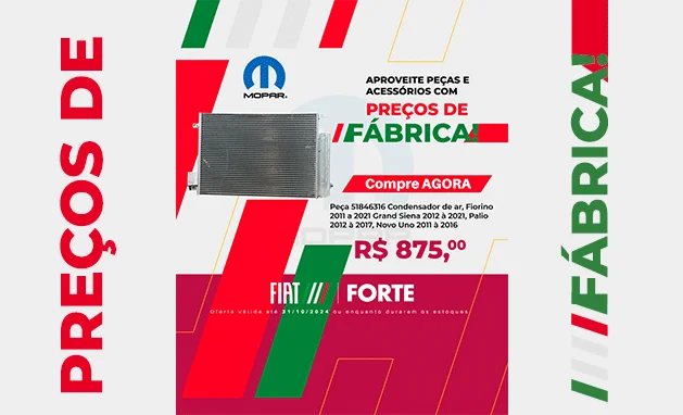 Grand Siena 1.0 Flex 4P - Condensador Ar Grand Siena 1.0 Flex 4P - Condensador Ar